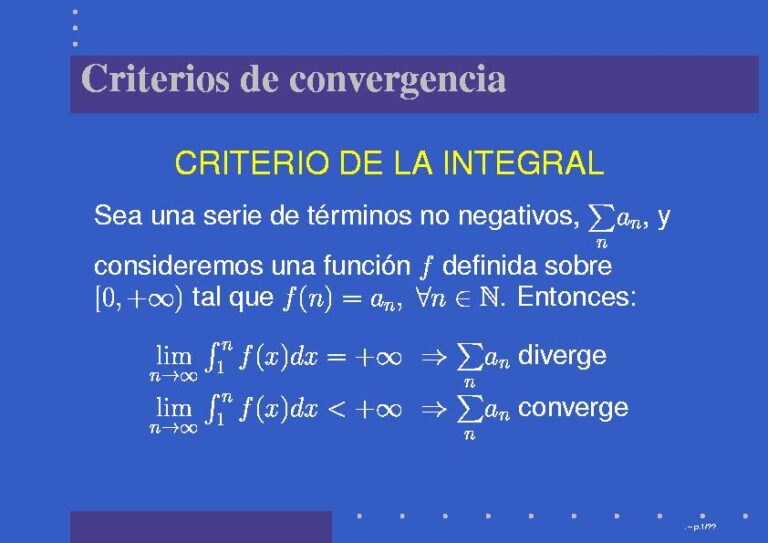 ¿Qué son los criterios de convergencia?